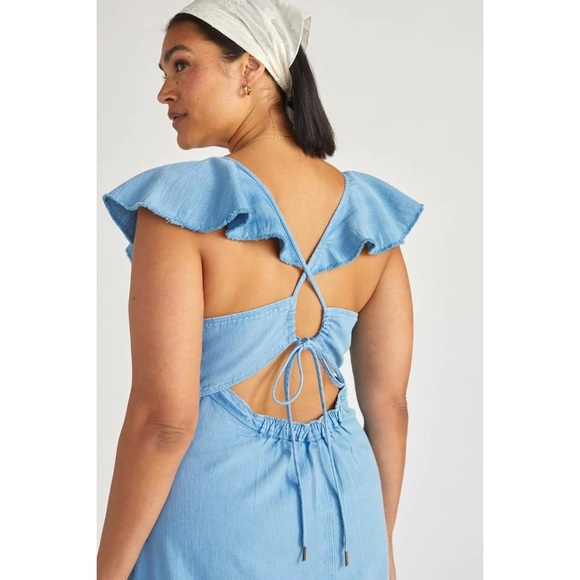 Anthropologie Pilcro Flutter Sleeve Midi Dress - Picture 4 of 8